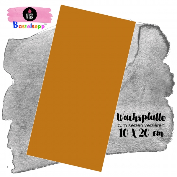 Wachsplatte Naturgelb 20 x 10 cm
